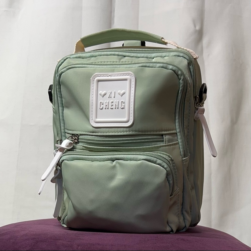 Mint Green Xi Cheng backpack Purse Handbag
